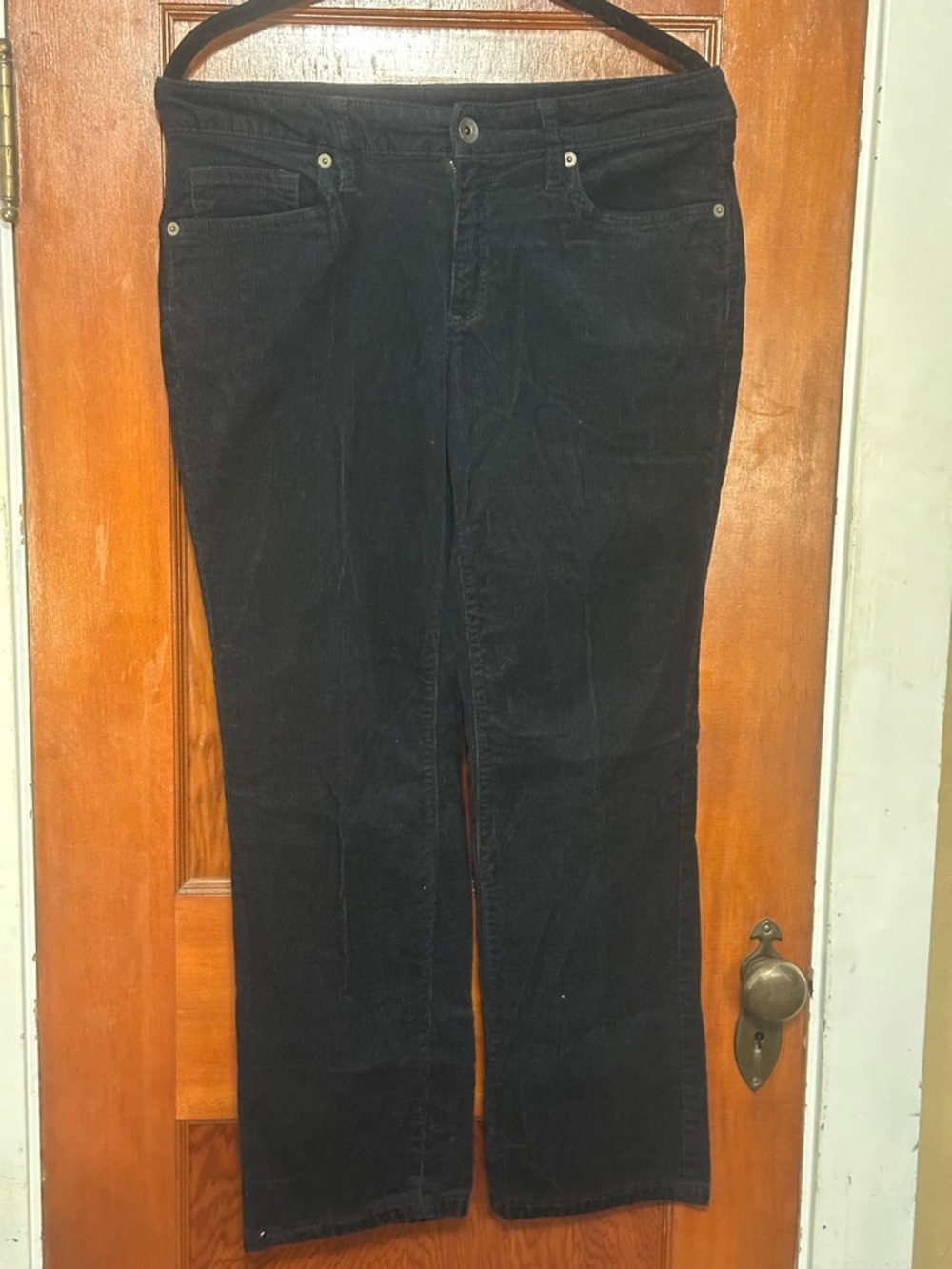 Lands' End Women's Black Boot-Cut Corduroy Jeans